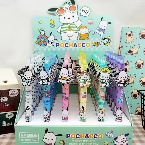 Sanrio Pochacco 0.5mm Gel Pens Kawaii Anima Dog Black Pen School Student 0ffice Stationery Supplies 