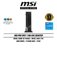 MSI Pro DP21 14M-895MY Desktop (i5-14400/8GB DDR5/512GB SSD/Intel UHD/Win11/Ms Office/3Y)