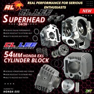 RED LEO RACING 24/26 & 24/27 HEAD FOR EX5 WAVE 100 AND BLOCK 54MM  FOR EX5 CLASS 1