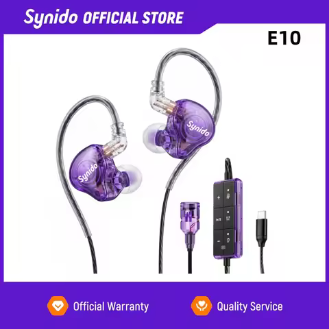 SYNIDO Live Dock E10 Headphone Audio Card Sound Card,Karaoke Headset with Mic,4 Sound Modes, For Sin