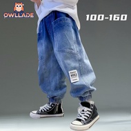 OWLLADE Beggy Baggy Jeans for 12 Years Old Kids Teens Denim Pants for Jeans Boy 2201 in Blue C03 4T-