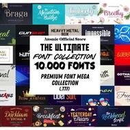 PROMO 10,000 Biggest Font Collection Bundle | Mixed Premium and Free Font | Koleksi Font Murah