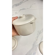 Ceramic bowl, ceramic lid for bear slow porridge cooker 1l slow cooker ceramic pot baby porridge coo