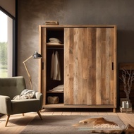 Family Hotel Wardrobe Locker Cabinet Old Elm Bedroom Furniture Elm Sliding Hanging Wardrobe Storage 
