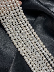 Natural freshwater pearls 7.0-7.0   MM acorn shaped pearls มุกน้ำจืดธรรมชาติ 7.0-7.0 MM มุกรูปลูกโอ๊