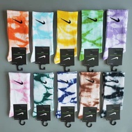 [Malaysia Ready Stock] Tie-dyed Nike socks Stokin Nike men women Stokin Cute Lelaki Perempuan Unisex