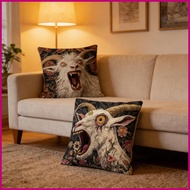 Throw Pillow Covers 18x18 18x18 Inch Screaming Goat Washable Soft Pillow Covers Decorative for Bedro