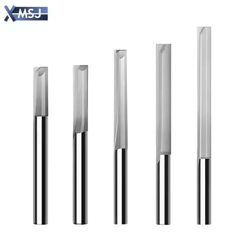 1pcs 3.175mm 4mm 6mm 8mm Two Flutes Straight Slot Bit Wood Cutter CNC Solid Carbide Two Double Flute