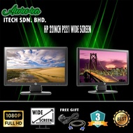 (Grade A) HP ProDisplay P221 - 21 inch LED monitor - Full HD (1080p) / VGA / Display Port