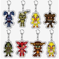 FNAF anime chibi keychain Horror game character Bonnie Foxy Chica souvenir keychains, backpack handb