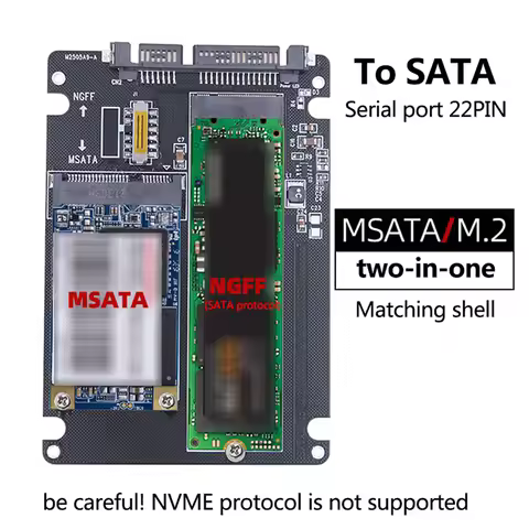 MSATA To SATA M.2 NGFF To SATA Hard Disk Adapter Board 2.5 Inch SATA 60Gbps To M2 NGFF SATA SSD MSAT