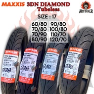 [SIZE 17 TUBELESS] Tayar MAXXIS DIAMOND Tyre 60/80-17 70/80-17 70/90-17 80/90-17 90/80-17 100/70-17 