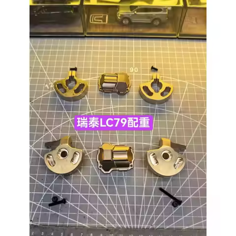 RGT EX86160 1:10 LC79 RC Crawler Brass Weight Upgrade Set - Wheel & Axle Weights, Bridge Covers, Ste