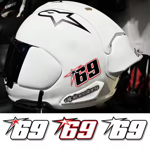 No. 69 racing motorcycle decorative helmet sticker, motorcycle fuel tank side racing sports waterpro