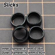 Kicarmod 1/64 Model Car ABS Wheels with Rubber Tire Rivet Axle Metal Rims Diameter 11mm Refitting Pa