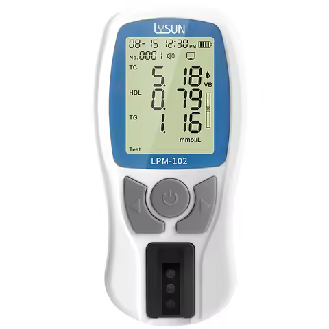 Medical blood lipid 5 in1 Multiparameter Total Cholesterol,HDL,LDL and Triglicerides Meter test kit,