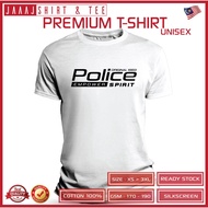 T-Shirt Cotton Police Empower putih Shirt Lelaki Shirt perempuan Baju lelaki Baju perempuan lengan pendek lengan panjang
