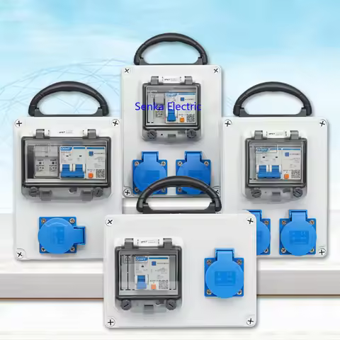 Portable Mobile Electric Box Leakage Protection Outdoor Waterproof Distribution Socket Box with CHIN
