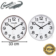 100% ORIGINAL CROCODILE Silent Round Analogue Wall Clock CW8333 (CW8333DKS, CW8333FKS) [Jam Dinding]
