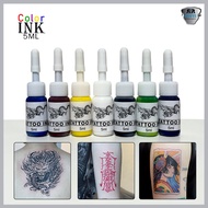 7 Color Tattoo Ink Set, Basic 5ml Bottle