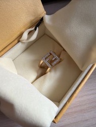 Fendi 閃石 FF Logo 戒指