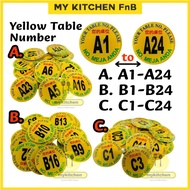 [Kitchen FnB]  Table Number Plastic Table Number Nombor Meja 桌号 A1-A24 / B1-B24 / C1-C24