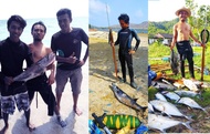 busur shaft speargun panah ikan paser ikan spearfishing 7mm baja bintik dan 6.3mm stainless steel