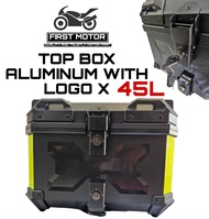 ALUMINIUM TOP BOX WITH X DESIGN KOTA MOTOSIKAL PETI MODIFIED MODIFY ACCESSORIES ACCESSORY AKSESORI