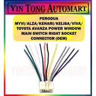 Perodua Myvi/Alza/Kenari/Kelisa/Viva/Toyota Avanza Power Window Main Switch Right Socket Connector (