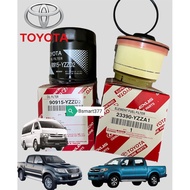 Toyota hilux kun25 kun26 vigo/hiace /fortuner diesel filter/fuel filter/oil filter 90915-yzzd2 & 233
