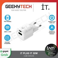 It Plug It 30 Cube Wall Charger Usb C 30W Fast Charging Adapter Head