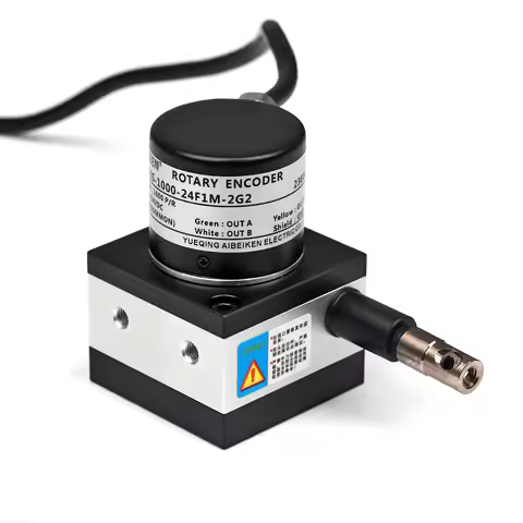 ABILKEEN Dia50mm Rope encoder 1M Wire Pulse Drawstring Encoder RS485 Encoder Linear Position Sensor 