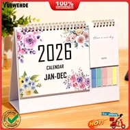 [YW]✯2026 Desk Calendar Small Standing Flip Desktop Calendar Jan. 2026 - Dec. 2026 12 Months Calende