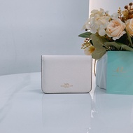 MS0514 COACH 蔻馳象牙白色卡包連鎖匙扣位CARD CASE CALFKSKIN