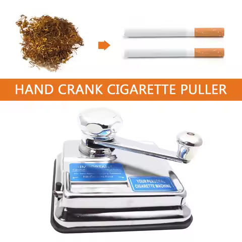 Cigarette Rolling Machine Stainless Steel Hand Operation Cigarette Tobacco Herb Roller Manual Tobacc
