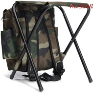 ALISOND1 Mountaineering Bag Chair, Large Capacity Foldable Mountaineering Backpack Chair, Portable Sturdy High Load-bearing Wear-resistant Foldable Fishing Stool Camping