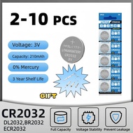 2-10PCS 3V 200mAh CR2032 Lithium Battery CR 2032 DL2032 ECR2032 For Watch Toy Calculator Car Key Rem