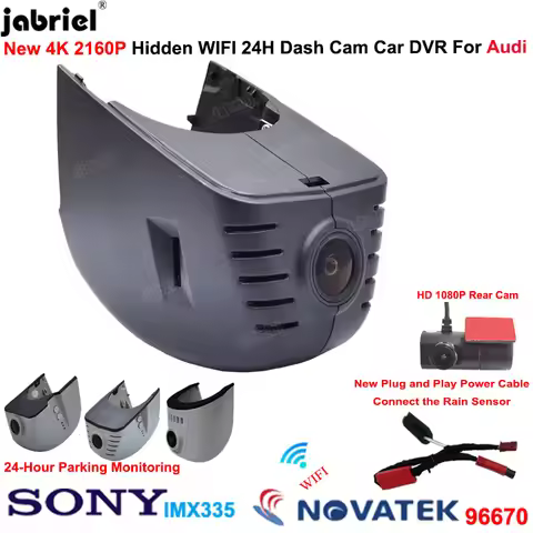 4K Car DVR Dash Cam Front and Rear Camera for Audi a4 b8 b9 a3 8v 8p a5 a7 a6 c7 tt s3 s4 s5 s6 s7 s