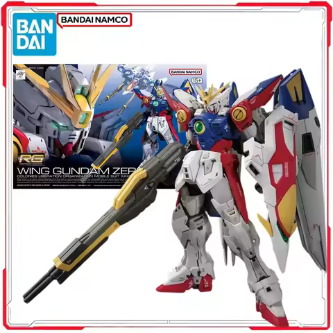Genuine Bandai Original Gundam Model Kit RG Wing Zero Anime Figures Action Model Toys Gifts Boy girl