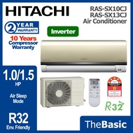 HITACHI 1.0HP/1.5HP R32 Deluxe Plus Inverter Series Air Conditioner (RAS-SX10CJ , RASSX10CJ , RAS-SX