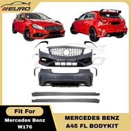 W176 Mercedes Benz A Class A180 A200 A250 AMG A45 Bodykit Front Bumper Side Skirt Rear Bumper