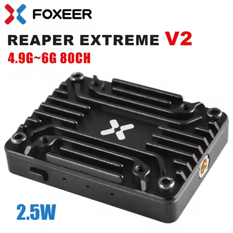 FOXEER Reaper Extreme 5.8G 2.5W 80CH FPV 4.9G~6G VTX 25mW 200mW 500mW 1.5W 2.5WAdjustable 2-8S 20X20