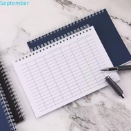 SEPTEMBER Spiral Bound Notebook, Sturdy Cover Universal Line Pages Financial Record Book, Multifunct