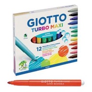 【UZ文具雜貨】義大利 GIOTTO 可洗式兒童安全彩色筆(12色) 454000