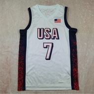 Heat Pressed American Style Men's Basketball Jersey USA USA Dream Team7#Durant Sports Vest T Trainin
