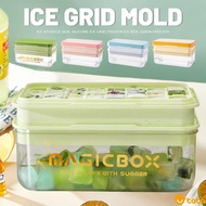 Ice Lattice Mold Household Commercial Ice Box Artifact Ice Cube Storage Box Silicone Ice Lattice Frozen Quick Freezer Ice Box (tata.sg)
