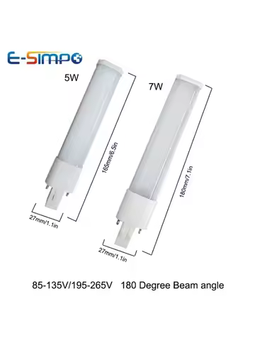 4pcs LED PL G23 GX23 3W4W5W7W Bulb Horizontal Side Plug Ceil CFL PL-S 7W 9W 13W Read Table Desk Lamp