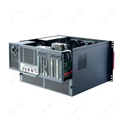 Deepened 12-Bay NAS AIO Server Chassis, Support EATX Motherboard, ATX PSU, U.2 Hard Drive & 360mm Li