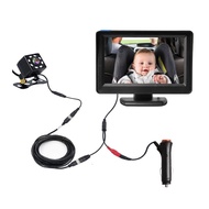 Car Baby Monitor Safety Car Seat Mirror Camera with 4.3 Inch Large Display Screen Night Vision for C