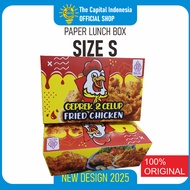 SIZE S IVORY paper lunch box dkriuk fried chicken geprek